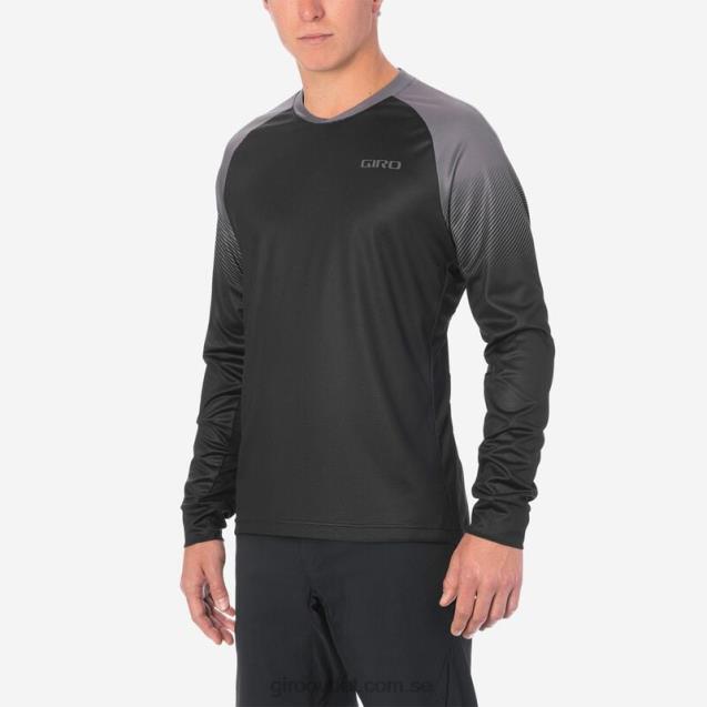 roust ls tröja män Giro L2JPJ734 svart/kol övergång