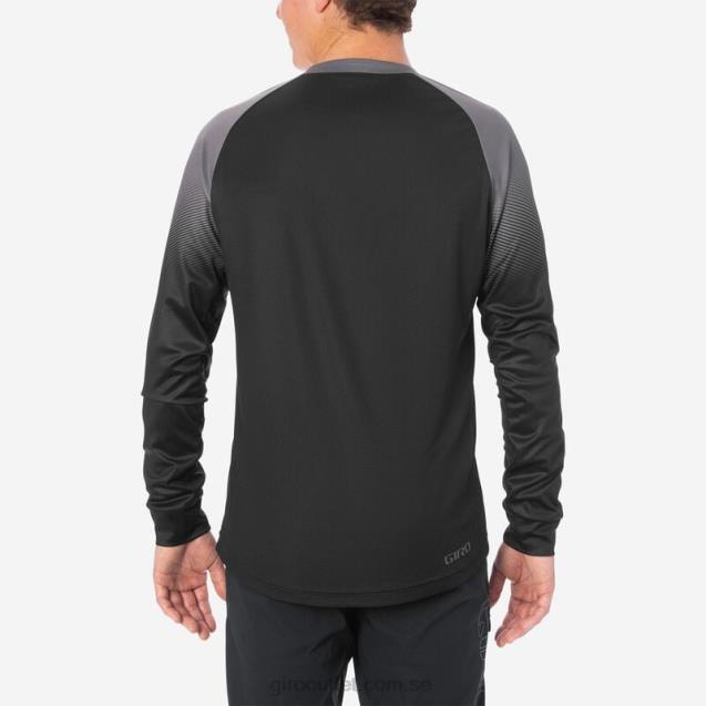 roust ls tröja män Giro L2JPJ734 svart/kol övergång