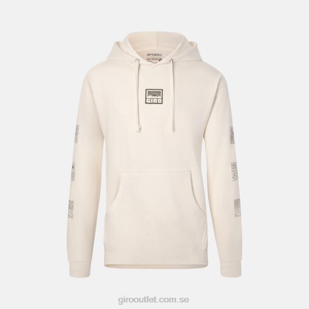 hoodie med logotyp unisex- Giro L2JPJ966 grädde äventyrsrutnät